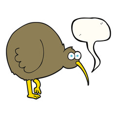 speech bubble cartoon kiwi bird