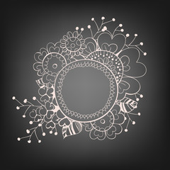 Hand  drawn floral card