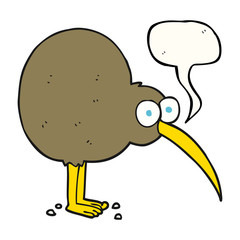 speech bubble cartoon kiwi