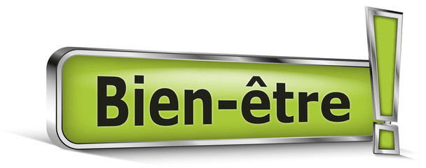 Bien-être sur panneau vert