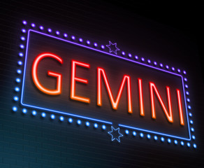 Gemini sign concept.