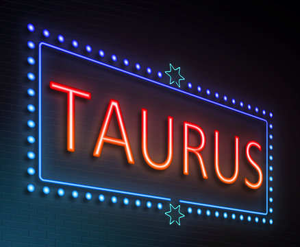 Taurus Sign Concept.