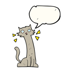 speech bubble cartoon cat