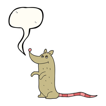 speech bubble cartoon rat