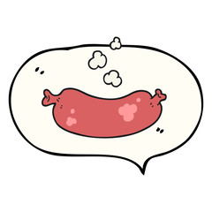 speech bubble cartoon hot sausage