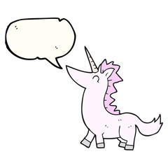 speech bubble cartoon unicorn