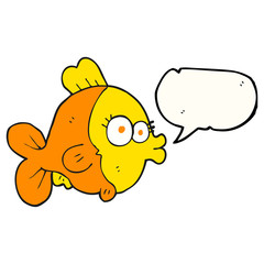 funny speech bubble cartoon fish