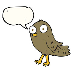 speech bubble cartoon bird