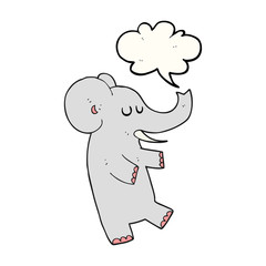 speech bubble cartoon dancing elephant