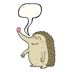 speech bubble cartoon hedgehog