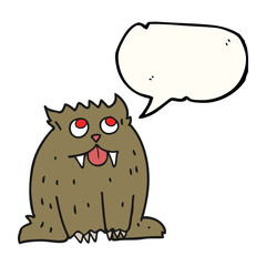 speech bubble cartoon beast