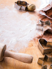 baking background:  preparing cookies