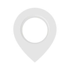 icon location on a white background. 3d render