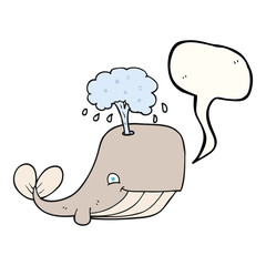 speech bubble cartoon whale spouting water