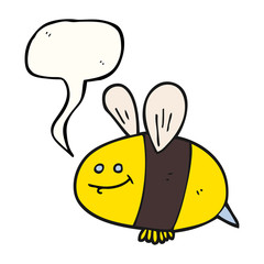 speech bubble cartoon bee