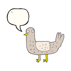 speech bubble cartoon bird