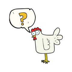 speech bubble cartoon confused chicken