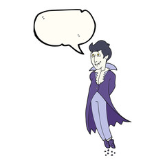 speech bubble cartoon vampire