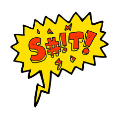 speech bubble cartoon obscured swearword