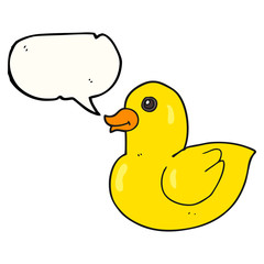 speech bubble cartoon rubber duck
