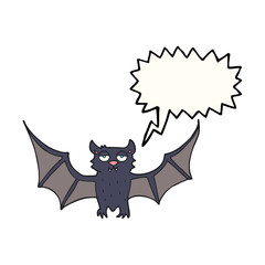 speech bubble cartoon halloween bat