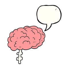 speech bubble cartoon brain