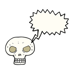 speech bubble cartoon skull