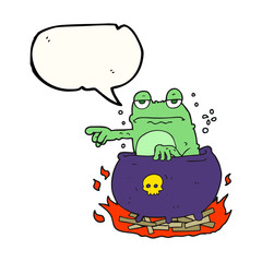 speech bubble cartoon halloween toad