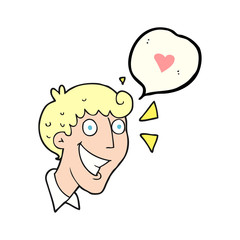 speech bubble cartoon excited man