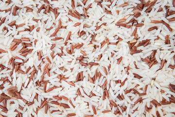 close up  pile of brown rice as a background