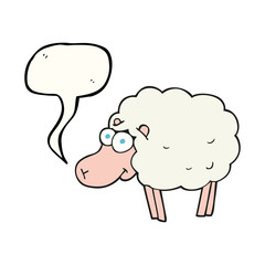 funny speech bubble cartoon sheep