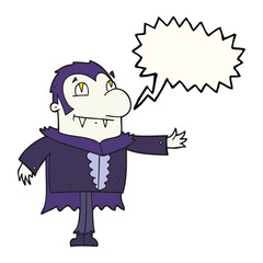 speech bubble cartoon vampire
