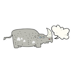 speech bubble cartoon rhino