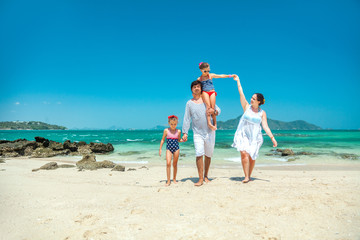 Family at the beach