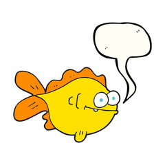 speech bubble cartoon fish