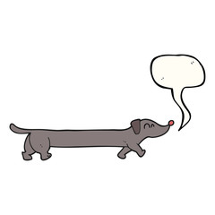 speech bubble cartoon dachshund