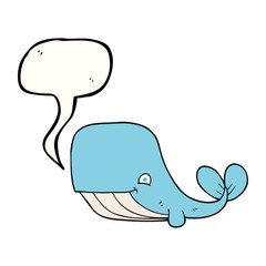 speech bubble cartoon happy whale