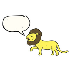speech bubble cartoon lion
