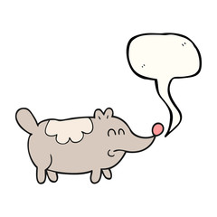 speech bubble cartoon small fat dog