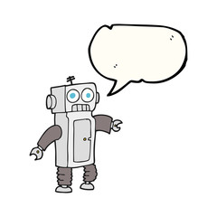 speech bubble cartoon robot