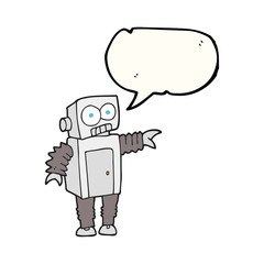 speech bubble cartoon robot