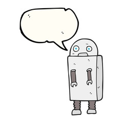 speech bubble cartoon robot