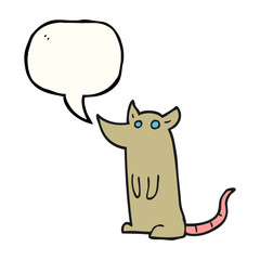 speech bubble cartoon mouse