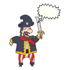 speech bubble cartoon laughing pirate captain