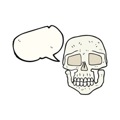 speech bubble cartoon skull