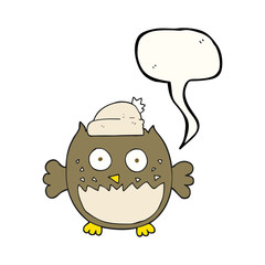 speech bubble cartoon owl