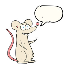speech bubble cartoon happy mouse