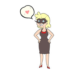 speech bubble cartoon woman wearing mask