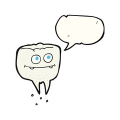 speech bubble cartoon tooth