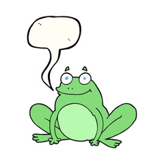 speech bubble cartoon happy frog